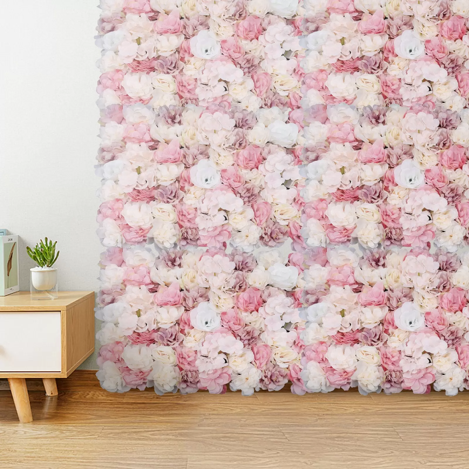 12 paneles de flores DIY flores artificiales 60 x 40 cm panel de pared de flores artificiales