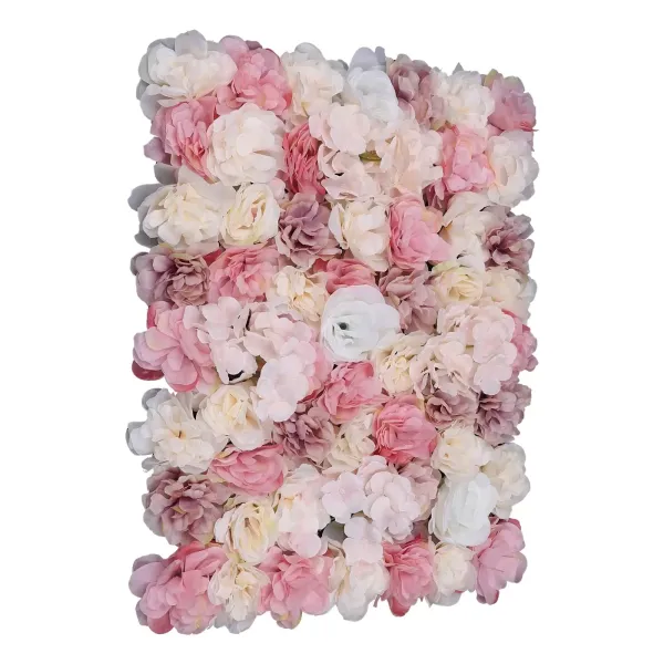 12 paneles de flores DIY flores artificiales 60 x 40 cm panel de pared de flores artificiales