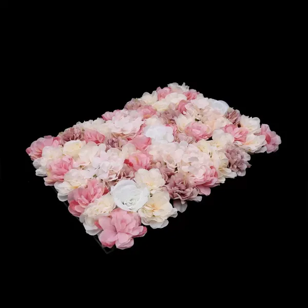 12 paneles de flores DIY flores artificiales 60 x 40 cm panel de pared de flores artificiales
