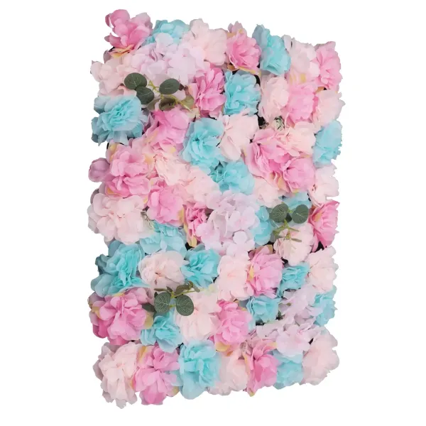 12 paneles de pared de flores artificiales para decoración del hogar, boda, fiesta, fondo de 60 x 40 cm