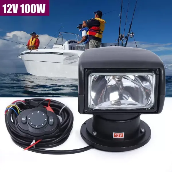 Faro de búsqueda – Foco LED – 100 W Luz de barco, luz de búsqueda para vehículos de trabajo para todoterreno