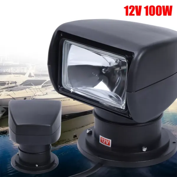 Faro de búsqueda – Foco LED – 100 W Luz de barco, luz de búsqueda para vehículos de trabajo para todoterreno