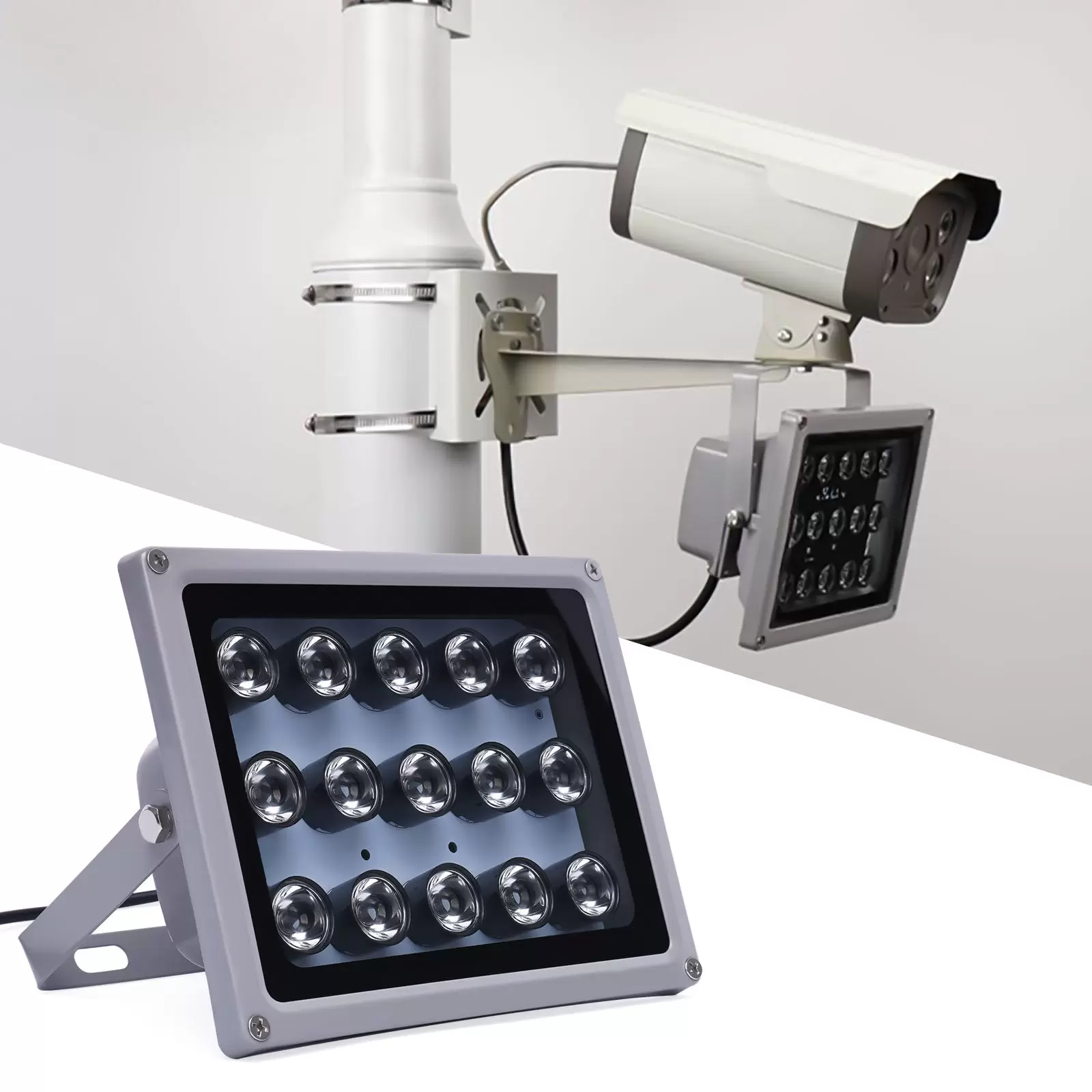 30 W 15 LED 12 V IR visión nocturna lámpara proyector proyector exterior foco para jardín