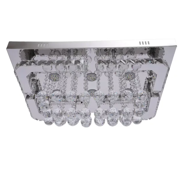 Lámpara de araña de cristal moderna con control remoto, Iluminación de tres colores K9