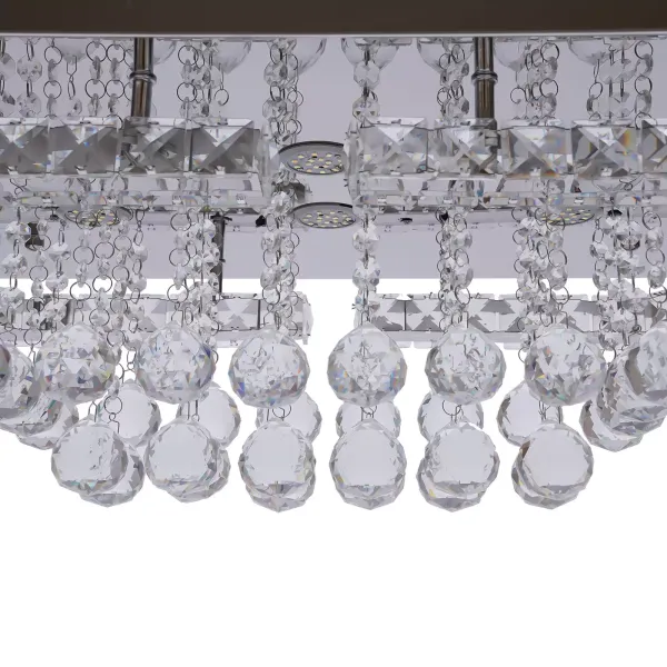Lámpara de araña de cristal moderna con control remoto, Iluminación de tres colores K9