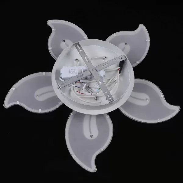 Lámpara de techo LED moderna regulable con forma de flor creativa, lámpara acrílica para sala de estar, pétalos de flores