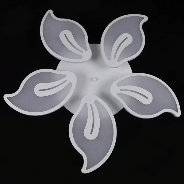 Lámpara de techo LED moderna regulable con forma de flor creativa, lámpara acrílica para sala de estar, pétalos de flores
