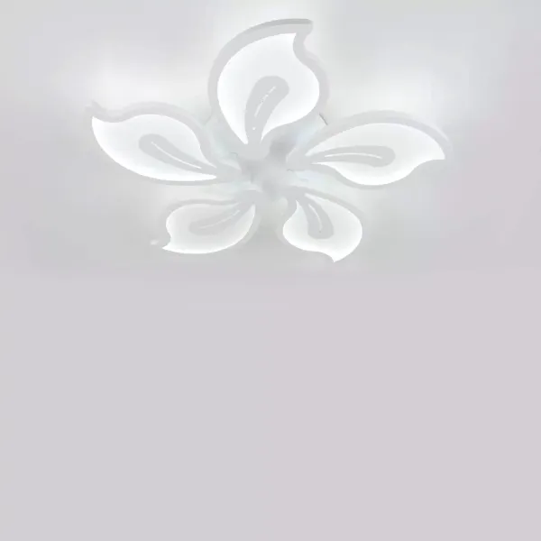 Lámpara de techo LED moderna regulable con forma de flor creativa, lámpara acrílica para sala de estar, pétalos de flores