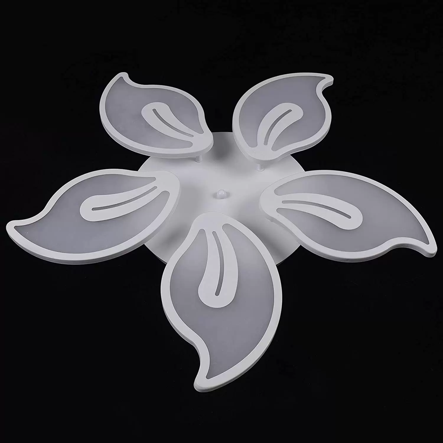 Lámpara de techo LED moderna regulable con forma de flor creativa, lámpara acrílica para sala de estar, pétalos de flores