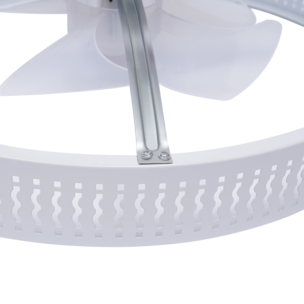 Ventilador de techo LED con iluminación, moderno, ultra silencioso, para sala de estar, dormitorio, restaurante, hoja, ventilador bajo