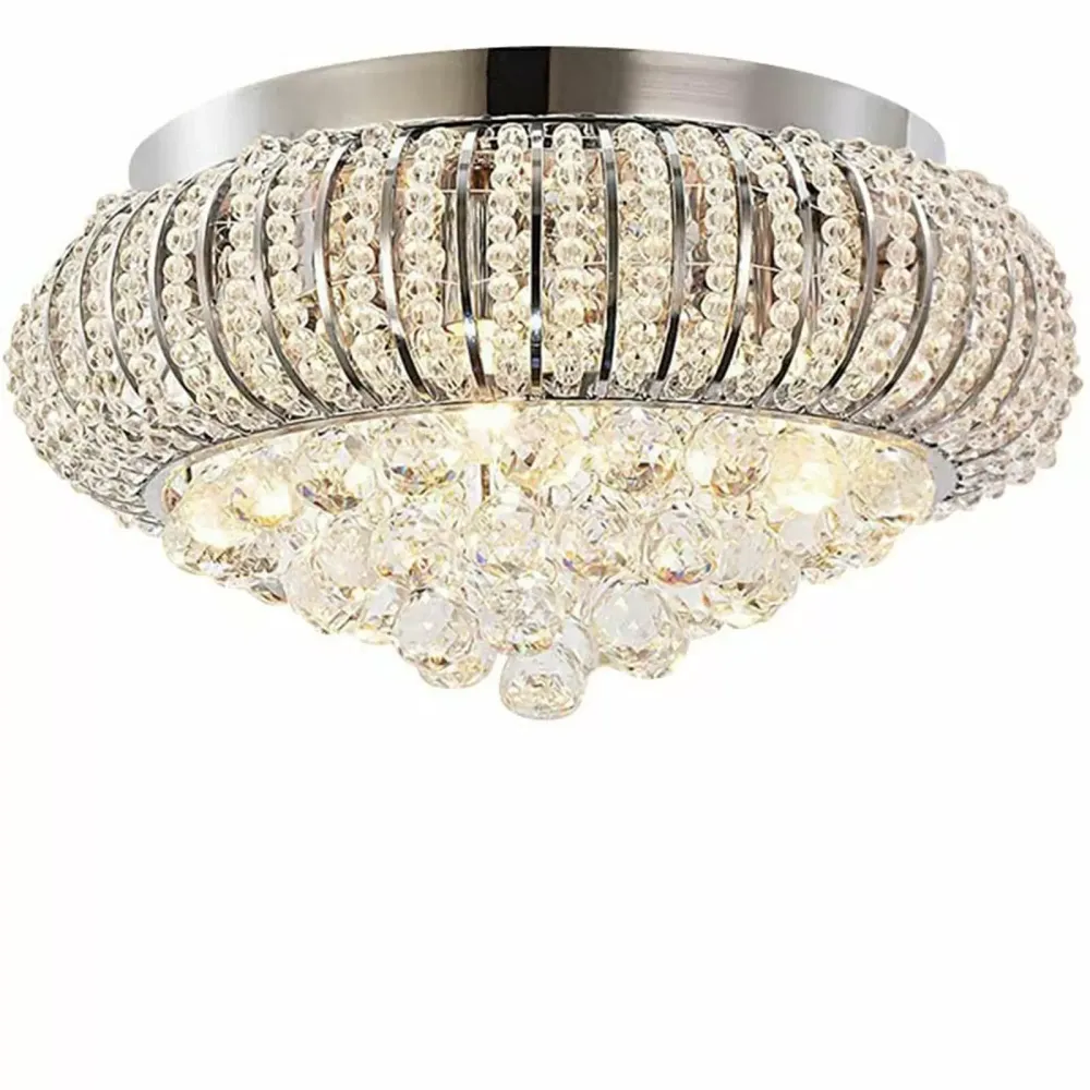 Lámpara de techo LED de cristal, 3 colores de luz, alta reproducción cromática con mando a distancia