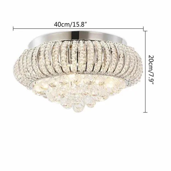 Lámpara de techo LED de cristal, 3 colores de luz, alta reproducción cromática con mando a distancia