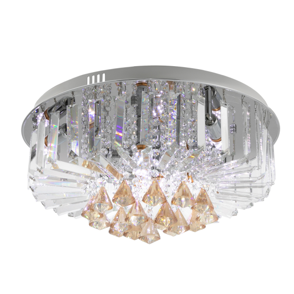 Lámpara de araña de cristal de 220 V, lámpara de techo empotrada E14, moderna