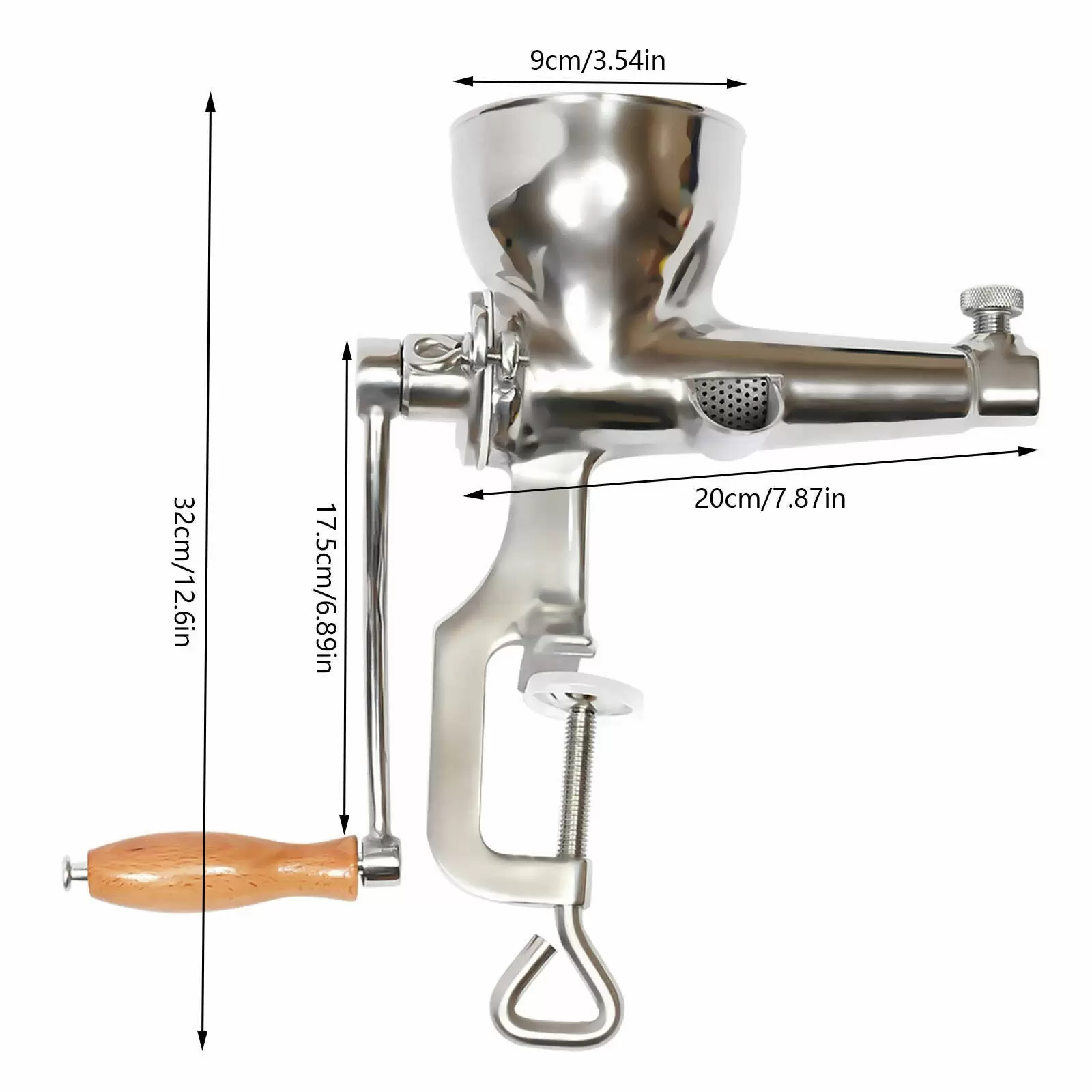 Exprimidor manual para hierba de trigo, de acero inoxidable, con base de ventosa