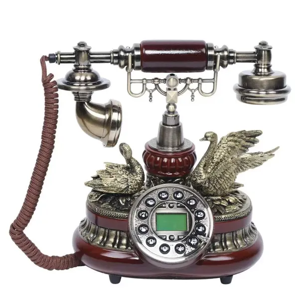 Teléfono retro vintage con cable, teléfono fijo retro nostálgico para oficina y decoración de mesa Teléfono retro vintage con cable, teléfono fijo retro nostálgico para oficina y decoración de mesa