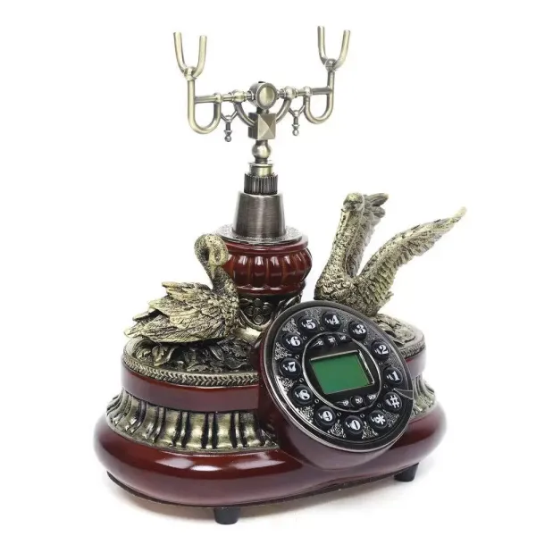 Teléfono retro vintage con cable, teléfono fijo retro nostálgico para oficina y decoración de mesa Teléfono retro vintage con cable, teléfono fijo retro nostálgico para oficina y decoración de mesa