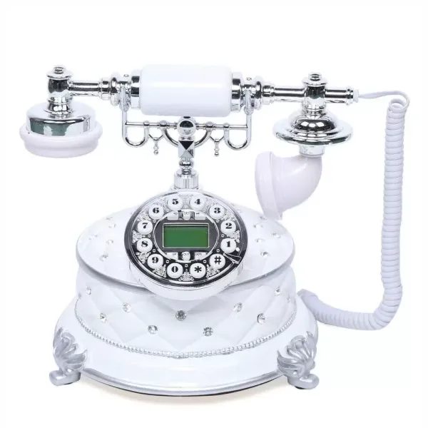 Teléfono retro de resina con cable de teléfono analógico con ID multifunción IP, para el hogar o la oficina