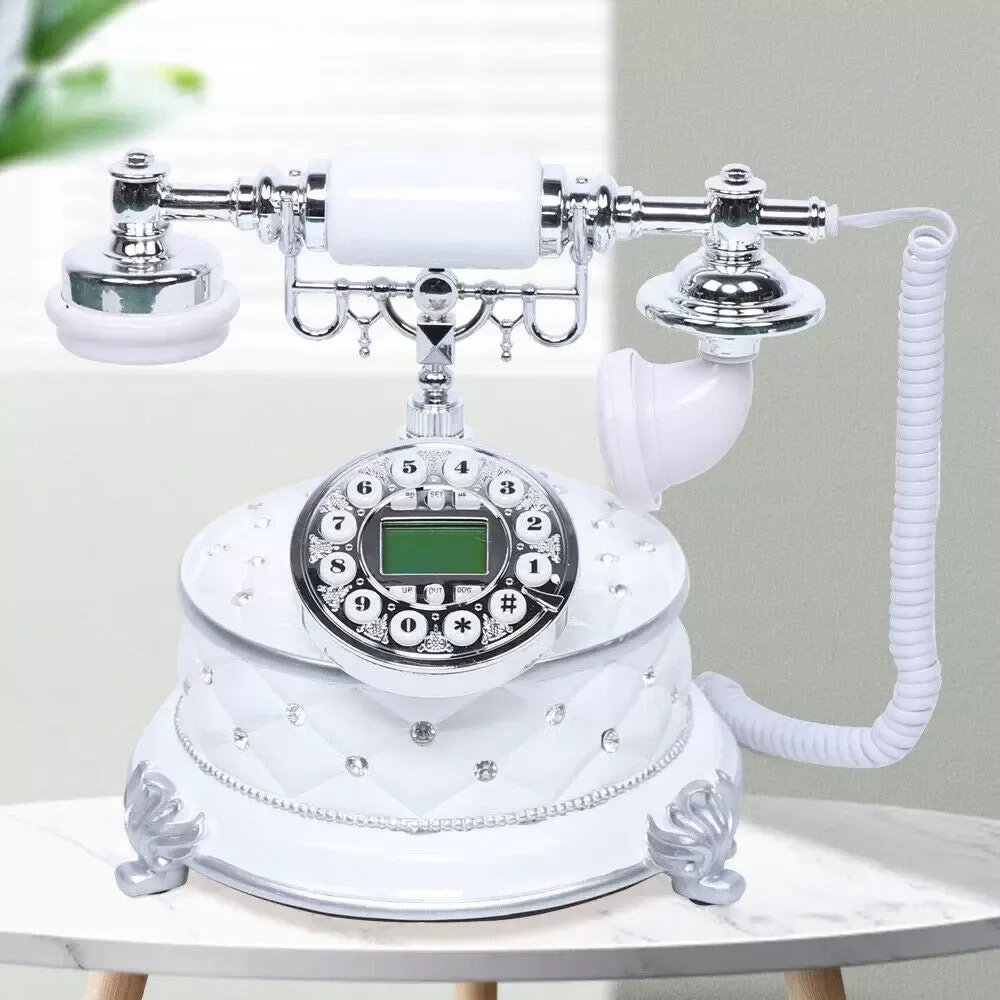 Teléfono retro de resina con cable de teléfono analógico con ID multifunción IP, para el hogar o la oficina