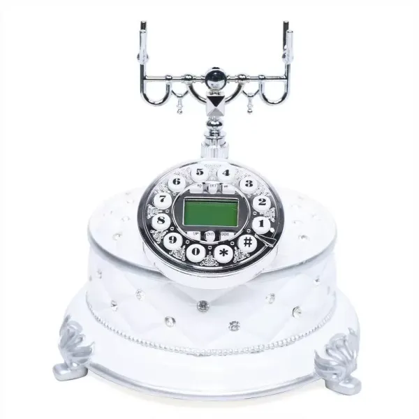 Teléfono retro de resina con cable de teléfono analógico con ID multifunción IP, para el hogar o la oficina Teléfono retro de resina con cable de teléfono analógico con ID multifunción IP, para el hogar o la oficina