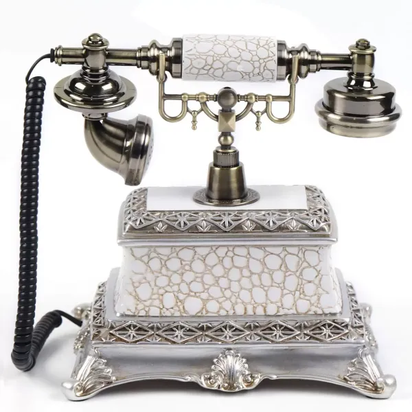 Teléfono antiguo Retro moda Nostalgia teléfono clásico escritorio teléfono para el hogar, oficina, Hotel estrella, galería de arte decoración de lujo