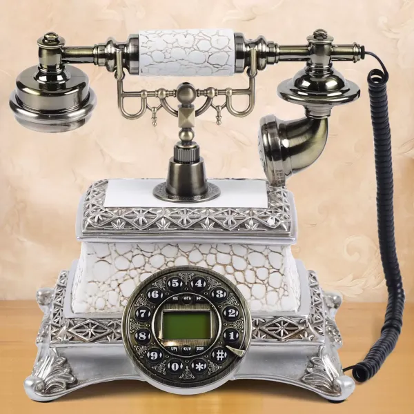 Teléfono antiguo Retro moda Nostalgia teléfono clásico escritorio teléfono para el hogar, oficina, Hotel estrella, galería de arte decoración de lujo