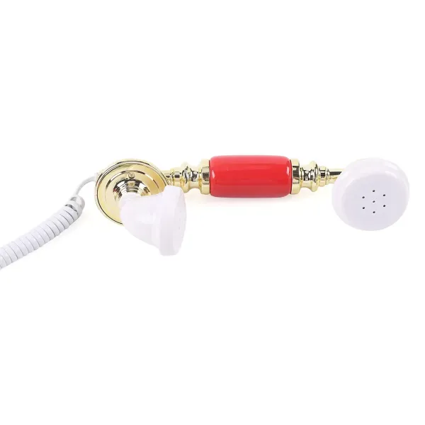 Teléfono de mesa retro de lujo antiguo teléfono fijo teléfono hogar vintage decoración para hotel salón oficina escritorio o hogar rojo Teléfono de mesa retro de lujo antiguo teléfono fijo teléfono hogar vintage decoración para hotel salón oficina escritorio o hogar rojo