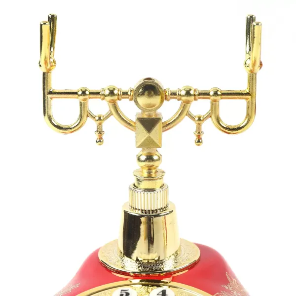 Teléfono de mesa retro de lujo antiguo teléfono fijo teléfono hogar vintage decoración para hotel salón oficina escritorio o hogar rojo Teléfono de mesa retro de lujo antiguo teléfono fijo teléfono hogar vintage decoración para hotel salón oficina escritorio o hogar rojo
