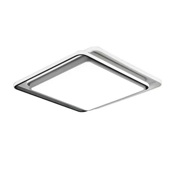 Lámpara cuadrada de luz LED de techo acrílica moderna de 54W, 48cm