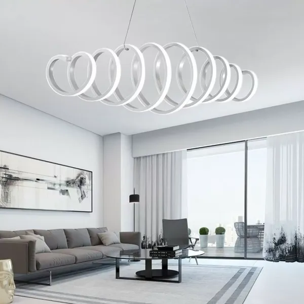 88 W S-Shaped LED Lámpara de techo de diseño creativo, lámpara de techo, luz blanca fría