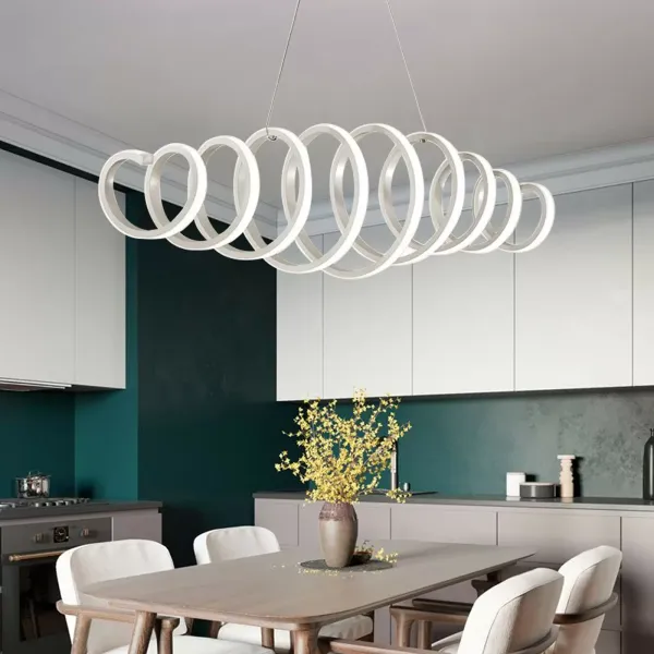 88 W S-Shaped LED Lámpara de techo de diseño creativo, lámpara de techo, luz blanca fría