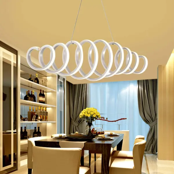 88 W S-Shaped LED Lámpara de techo de diseño creativo, lámpara de techo, luz blanca fría