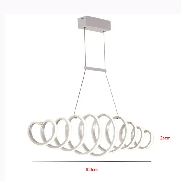 88 W S-Shaped LED Lámpara de techo de diseño creativo lámpara de techo ( luz cálida )