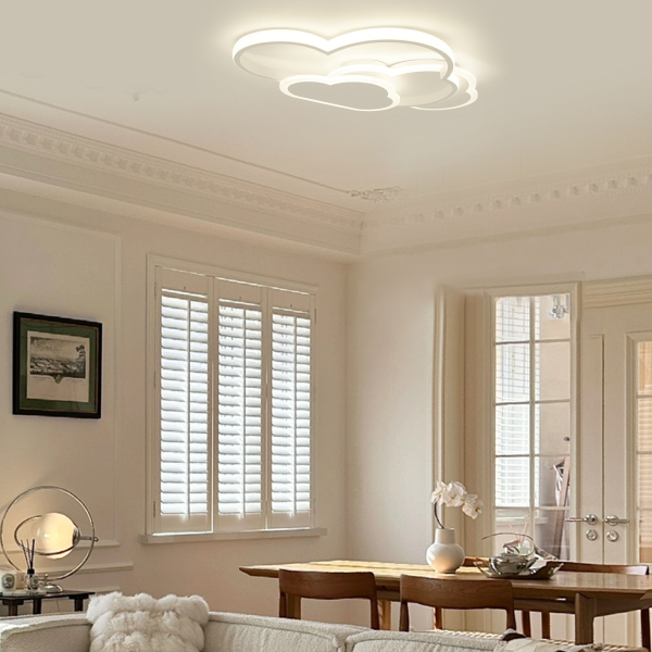 Lámpara LED de techo con dibujos animados, 42 W, regulable, para habitación, dormitorio, comedor