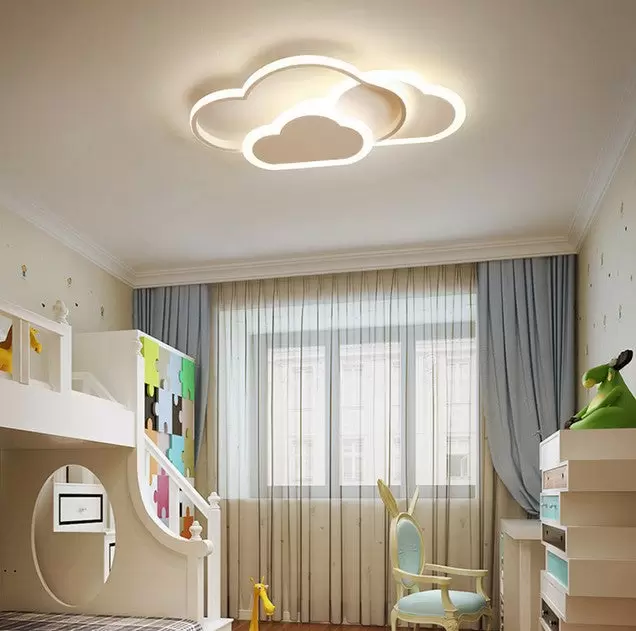 Lámpara LED de techo con dibujos animados, 42 W, regulable, para habitación, dormitorio, comedor