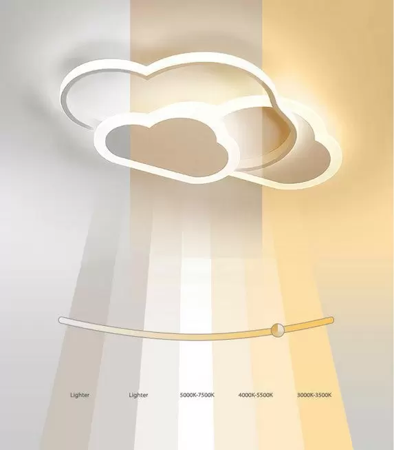 Lámpara LED de techo con dibujos animados, 42 W, regulable, para habitación, dormitorio, comedor
