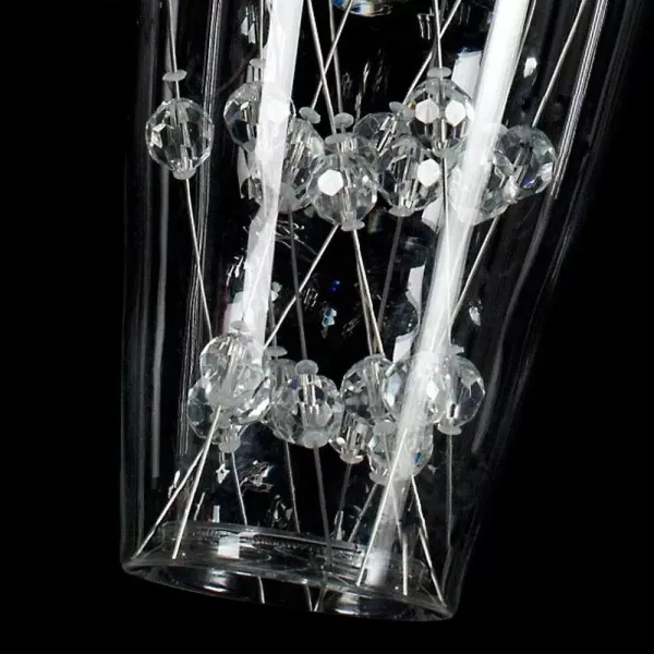 Lámpara colgante moderna con cordón ajustable de cristal transparente para la cocina, comedor, bar, dormitorio, moderna lámpara colgante de cristal