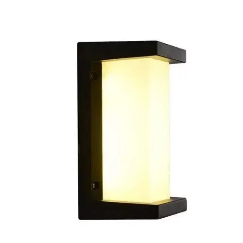 18 W Moderna lámpara de pared rectangular de aluminio interior luz cálida con pantalla de cristal para lámpara de baño 18 W Moderna lámpara de pared rectangular de aluminio interior luz cálida con pantalla de cristal para lámpara de baño