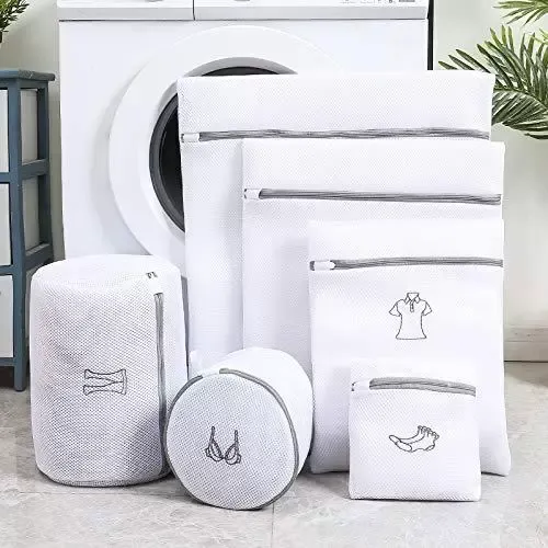 Red de lavandería de 6 piezas para blusas finas y calcetines