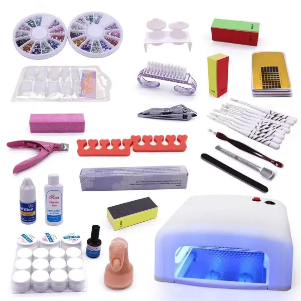 Kit de pulido de uñas con lámpara de manicura de 36 W