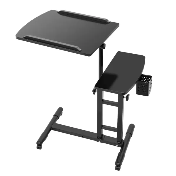 Mesa móvil para tatuajes, soporte ajustable de 65 a 97 cm, reposabrazos portátil, mesa auxiliar con ruedas, accesorio para tatuajes de salón