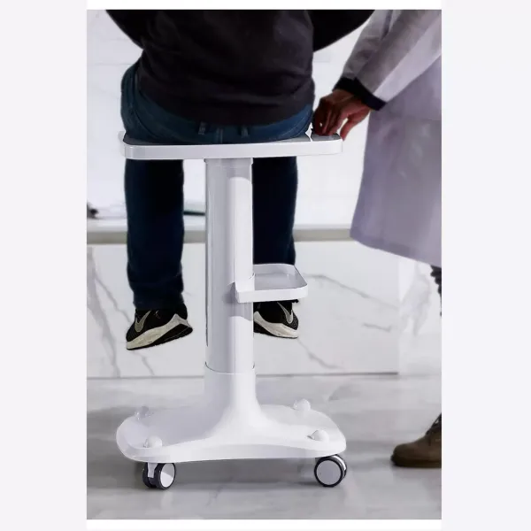 Carrito de trabajo con 4 ruedas, mango cómodo, gran capacidad de carga, rueda universal silenciosa, uso flexible (blanco)