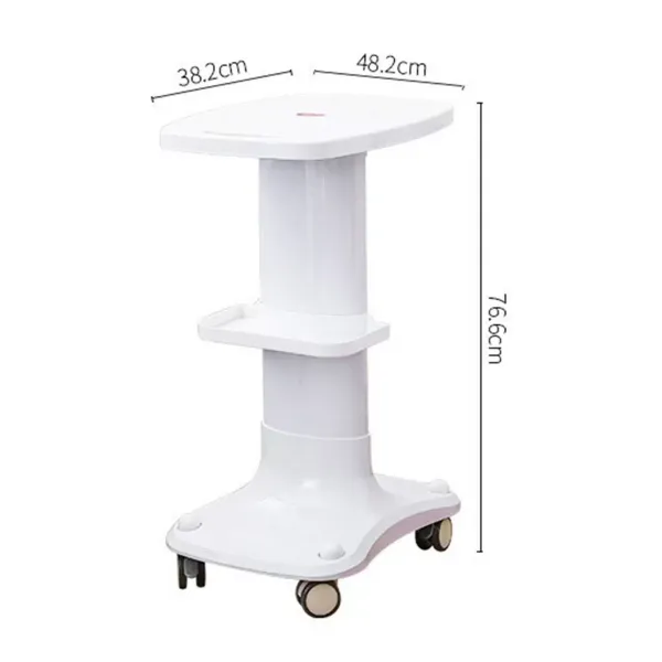 Carrito de trabajo con 4 ruedas, mango cómodo, gran capacidad de carga, rueda universal silenciosa, uso flexible (blanco)