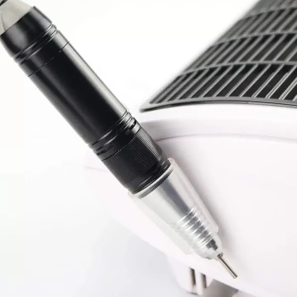 3 en 1 Herramienta Multifuncional para decoración de uñas, Lima de uñas eléctrica con 6 Accesorios/Lámpara LED/Pedal de pie/Filtro