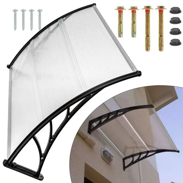 Marquesina para puerta de casa. Los marcos de alta calidad son resistentes a la corrosión, para exteriores 115cm