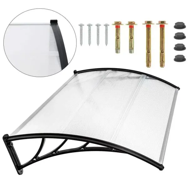 Marquesina para puerta de casa. Los marcos de alta calidad son resistentes a la corrosión, para exteriores 115cm
