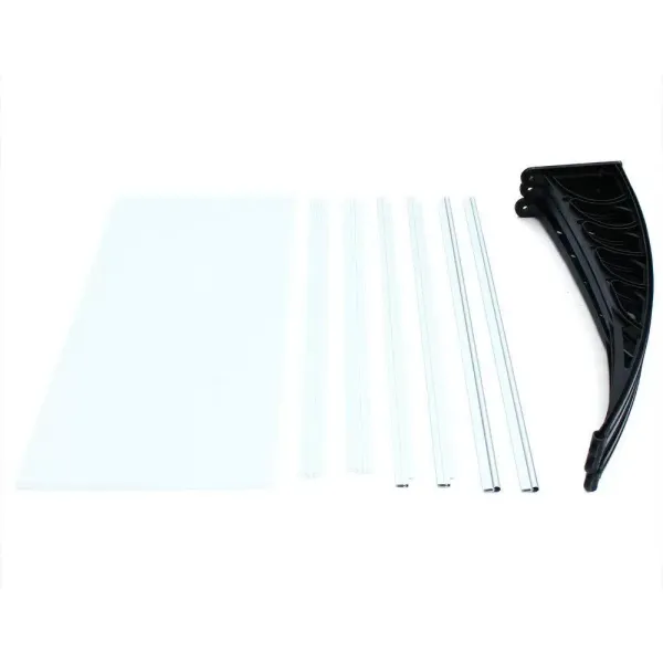 Dosel de la puerta de entrada, dosel de la ventana de la habitación del sol, toldo transparente, 150 cm