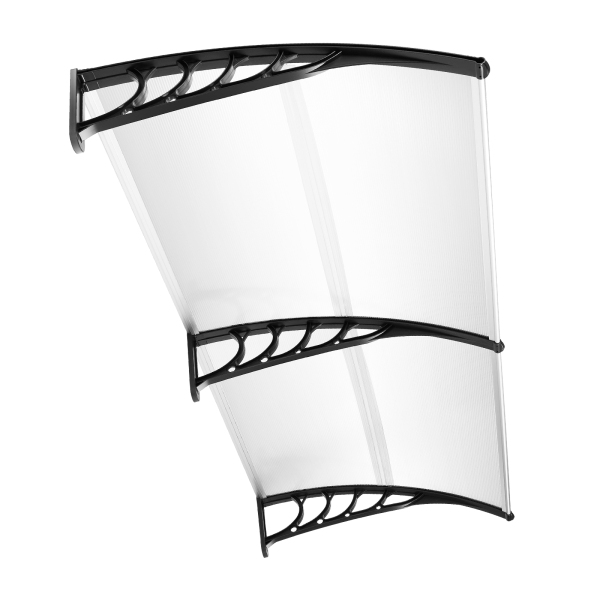 200 x 93 cm, marquesina para puerta de casa, con marco de polipropileno, resistente a la intemperie, para puertas, ventanas y escaparates