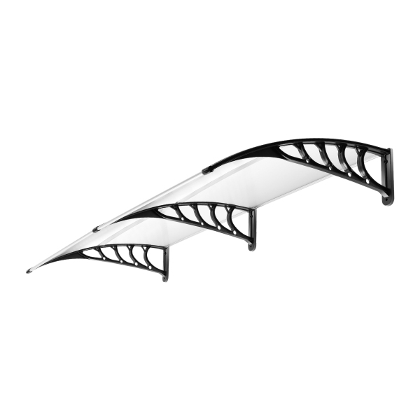 200 x 93 cm, marquesina para puerta de casa, con marco de polipropileno, resistente a la intemperie, para puertas, ventanas y escaparates