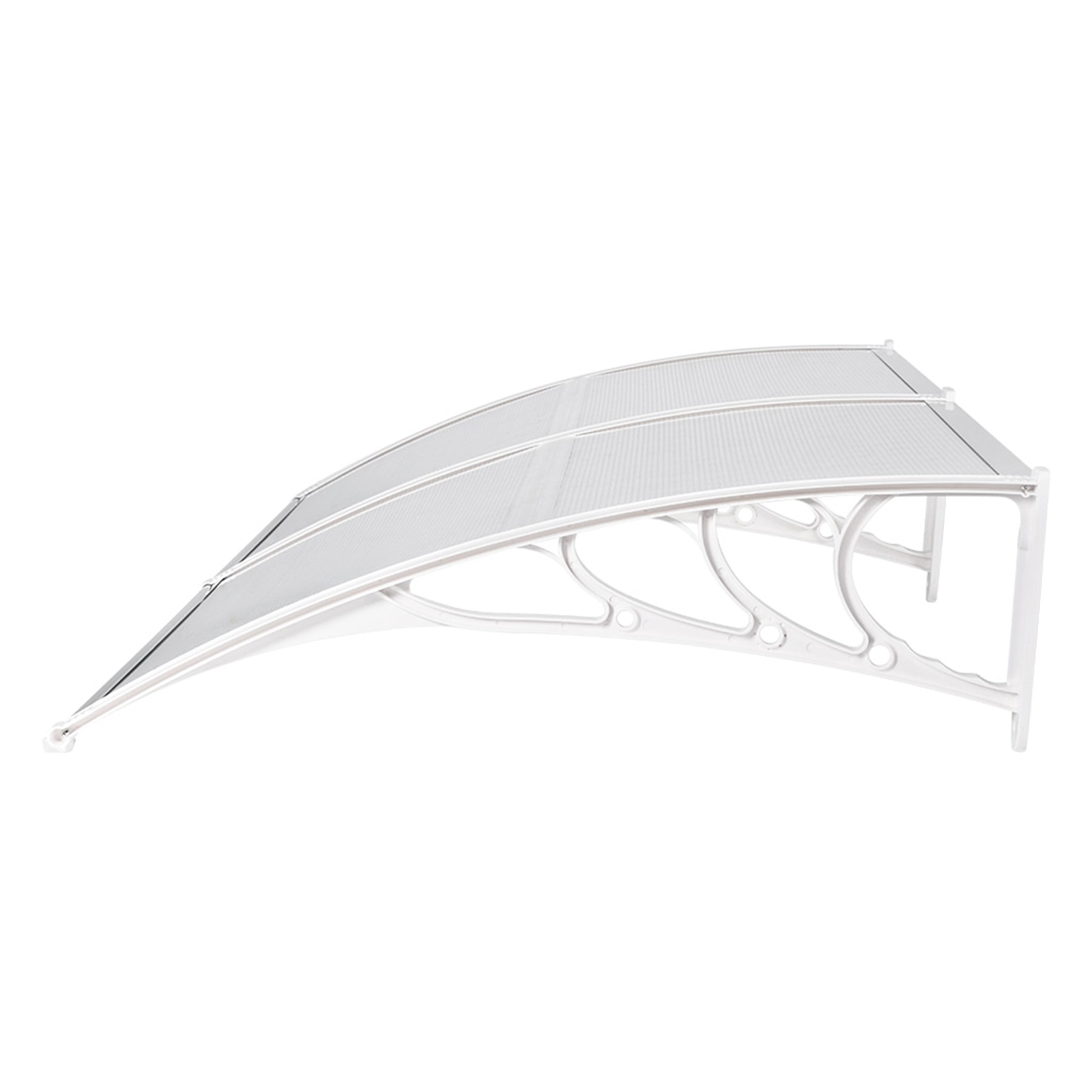 Toldo para puerta de porche de 240x80 cm, cubierta para lluvia, techo transparente