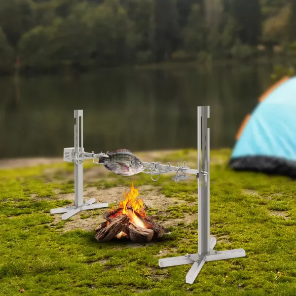 Pincho para barbacoa con motor de 25 W, de acero inoxidable, 30 kg, pincho giratorio de 21 pulgadas, para asador giratorio